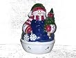 Snowman Tea Light Candle Lantern
