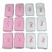 Lot Of 12 Pink Ribbon Breast Cancer Awareness Athletic Sports Wristbands Wrist Bands
