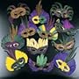 12 Feather Mardi Gras Masks Costume Party Masquarade