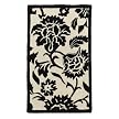 Home Exploded Floral Rug - Black & White (20x32")