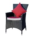 Ambientehome 63456AM Sessel Prince Lotus Polyrattan, schwarz