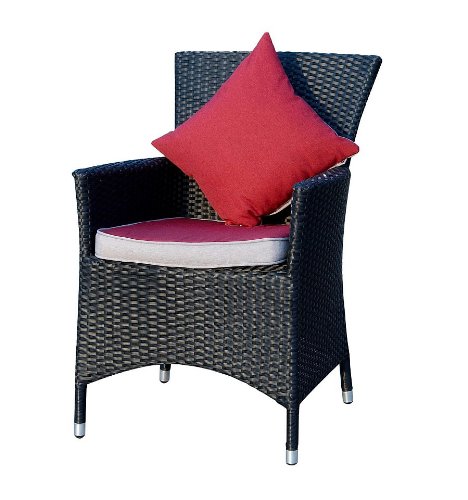 Ambientehome 63456AM Sessel Prince Lotus Polyrattan, schwarz