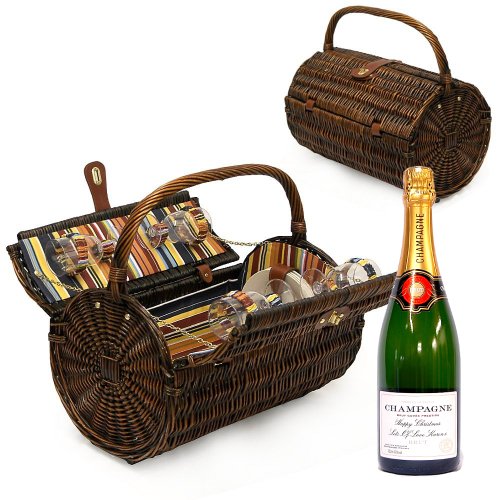 Deals For PERSONALISED 750ml Champagne & 4 Person Luxury Cantley Picnic