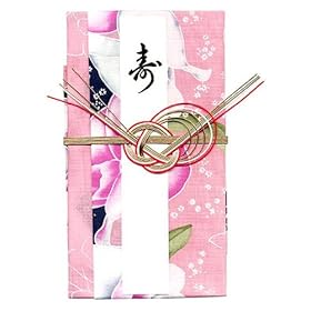 【クリックで詳細表示】ハンカチで出来た御祝儀袋「心込袋」 胡蝶蘭 ピンク F-10
