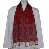 Mens Scarf Pure Wool Gifts for Him Handmade In India 12 x 60 inches (wsmf057)