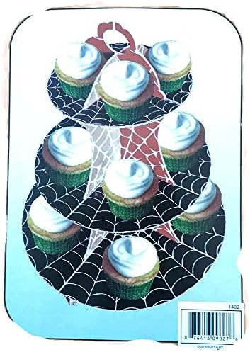 Happy Halloween 3 Tier Spider Web Cupcake Stand