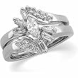 14K White Gold Diamond Wedding Set - 0.70 Ct.