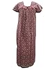 Kaftans Cadmium Red Paisley Print Cotton Caftan Long Maxi Dress L/m