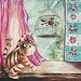 Le Chat D`Elsa - Art Print Poster 12 x 12