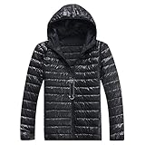 (ハイハート)Hiheart ダウンジャケット メンズ 軽量 ダウン 防寒 ライトダウン アルパイン ブルゾン 秋冬 ネービー M