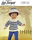 Lee Target Dolls Clothes Knitting Pattern: Trews, Sweater, Cap, Boots (To fit doll 18)