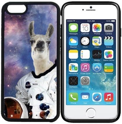 iPhone 6 (4.7 inch display) Designer Black Case - Hipster Astronaut Llama Galaxy