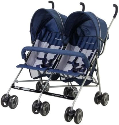 Bright Starts Flexi Ball, 0+, 1 Toy and Dream on Me Navy Side By Side Twin Baby Stroller