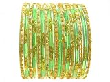 Beachcombers! Ethnic Glass Indian Wedding Bridal Bollywood Bangles Belly Dance Bracelets Set Lime...