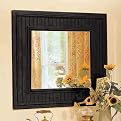 Black Distressed Manor Mirror