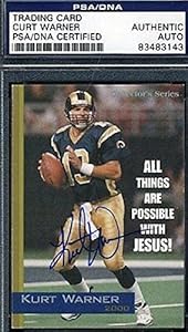 Kurt Warner Signed Rams Card Authentic Autograph - PSA/DNA Certified - NFL Slabbed Autographed Cards