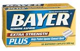 Bayer Aspirin Pain Reliever/ Fever Reducer, Extra Strength PLUS, 50-Count Caplets (Pack of 4)