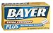 Bayer Aspirin Pain Reliever/ Fever Reducer, Extra Strength PLUS, 50-Count Caplets (Pack of 4)