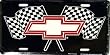 Chevy Racing Flags License Plate