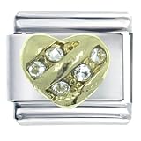 Heart X2 Birthstone Italian Charm Bracelet