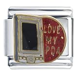 Heart Love My Pda Italian Charms Bracelet Link