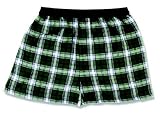 Green White Plaid check flannel cotton boxers boxer shorts available in 8 sizes
