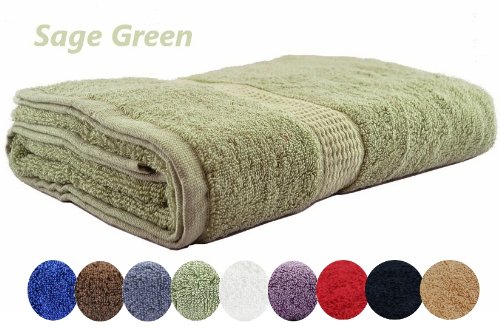 Cotton Bath Towels (Sage Green, 30 x 56 Inch) Luxury Bath ...