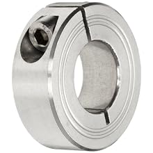 Climax Metal One-Piece Clamping Shaft Collar, Stainless Steel 303, Metric
