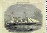 AUSTRIAN STEAM-YACHT FANTASIE 1858 SAILING SHIP PRINT