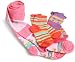 Country Kids Girls  3 Pack Colorful Fun Socks And Tight, Plum Plum, Pink, 5-6