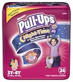 Huggies Pull-Ups Night*Time Pants, Size 3T-4T Girl, Case Pack, Four - 24 Count Jumbo Packs (96 Training Pants)
