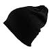 Morehats Cotton Soft Stretch Knit Slouchy Beanie Hip-hop Casual Daily Year Round Hat, Black, One Size