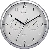 TechnoTrade WT-650, Plata, 1x AA - Reloj de pared
