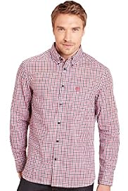 Blue Harbour Pure Cotton Mini Gingham Checked Oxford Shirt
