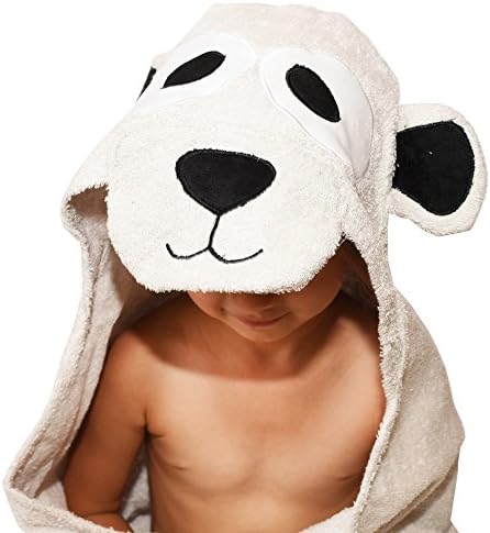 Plovf Bear Baby Towel - Premium Soft and Absorbent Cotton Hooded Towel for Girls and Boys