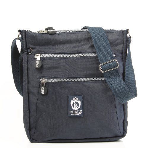 Noble Mount Crinkle Nylon 'Explorer' Crossbody Handbag - Black/Brown/Navy