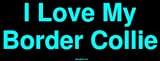 I Love My Border Collie Large Bumper Sticker