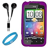Purple Rubberized Protective Silicone Skin Cover for HTC Droid Incredible 2 ....