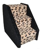 3 Step Mini Bear's Stairs - Leopard Print/Black