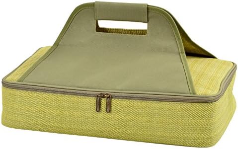 Picnic at Ascot Thermal Food and Casserole Carrier, Green Tweed