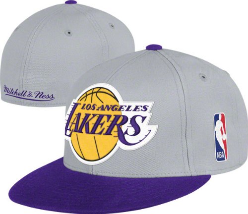 Los Angeles Lakers Mitchell & Ness Cool Grey 2-Tone XL Fitted Hat