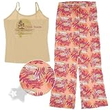 Leisureland Tropical Paradise Cami Cotton Pajamas for Women
