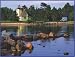Bette Grise Lighthouse, Lake Superior - Etched Vinyl Stained Glass Film, Static Cling Window Decal
