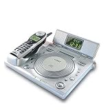 COBY CD-RA 195 AM/FM Alarm Clock Radio w/CD Player and 2.4 GHz Cordless Phone