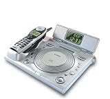 COBY CD-RA 195 AM/FM Alarm Clock Radio w/CD Player & 2.4 GHz Cordless Phone