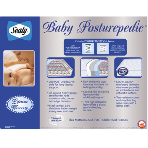 Sealy Baby Posturepedic Crib Mattress - Mini Fleur
