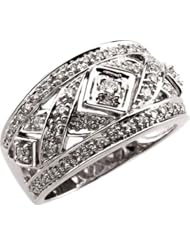1/2 ct tw Openwork Diamond Band in 14k White Gold - Size 7