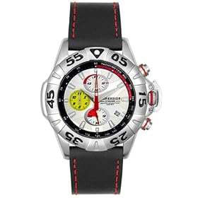Immersion Men's Stream Chronograph Black Leather Watch #6941