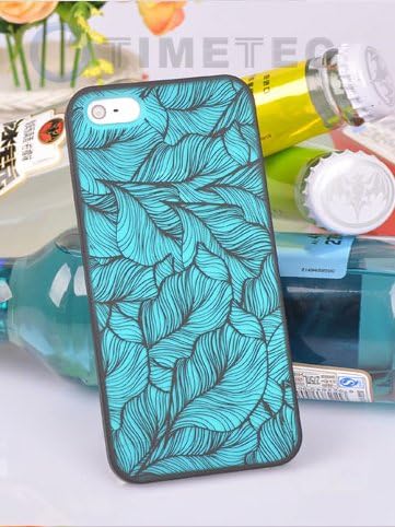 Astak Limited edition Frosted Matte laser totem/leaf Hard Cover TPU For iPhone 5/5S Ultra-Thin Case (Leaf Blue)