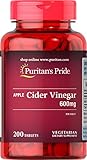 Puritan's Pride Apple Cider Vinegar 600 mg-200 Tablets